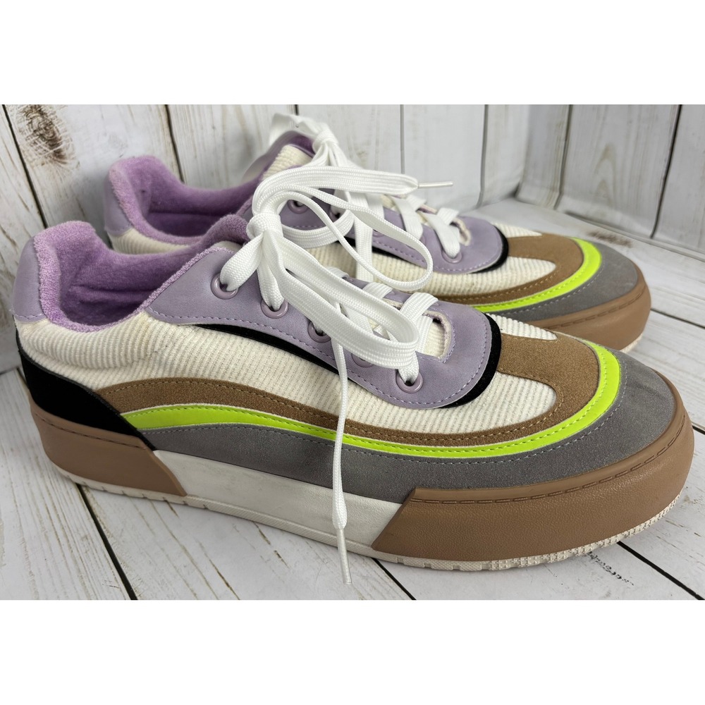 Rocket Dog Women Multi-Color Corduroy Suede Platform Sneakers C317/0624 Size 10